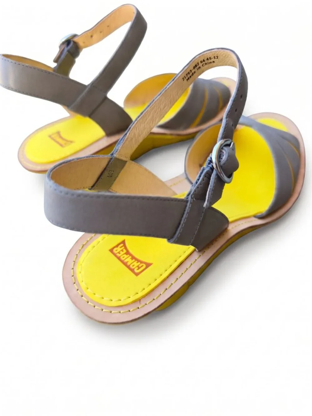 Camper Filippa Low Leather Colorblock Wedge Sandals EU 40 US 10 NIB
